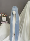 Pastel Blue Straight Synthetic Hair Wig NS558