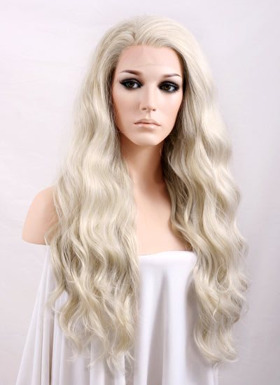 Blonde synthetic lace wig hotsell