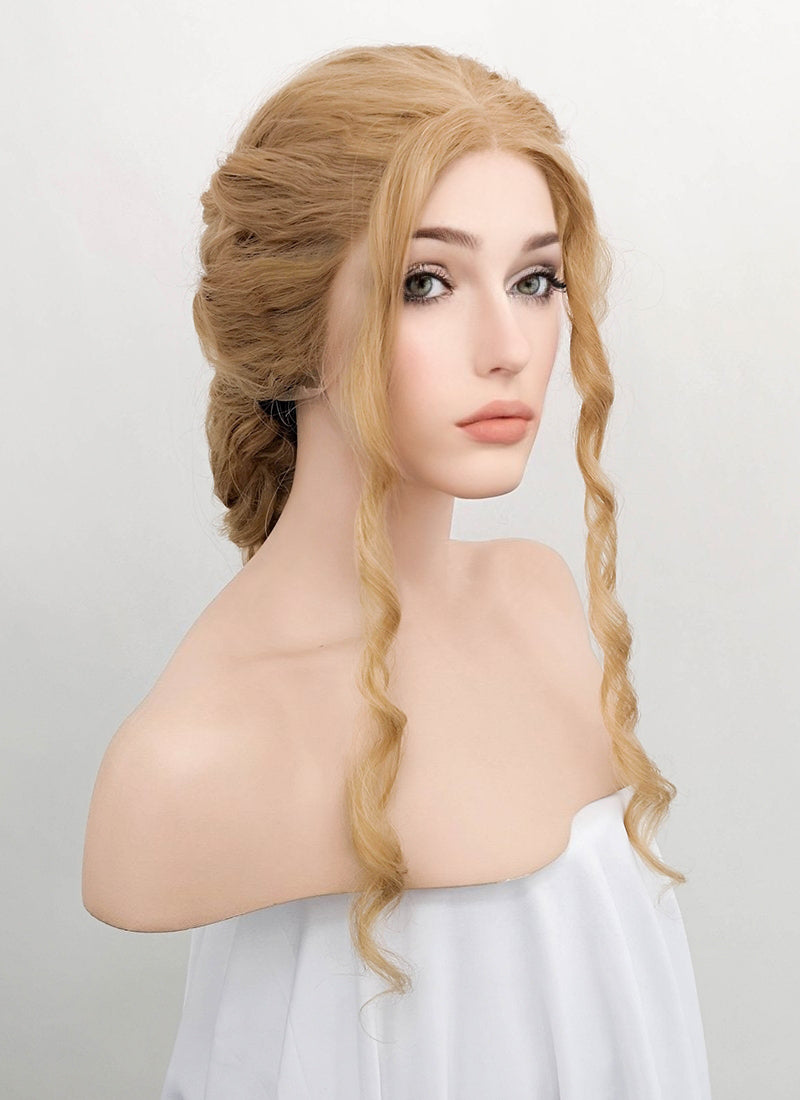 Golden Blonde Braided Lace Front Synthetic Wig LF2046