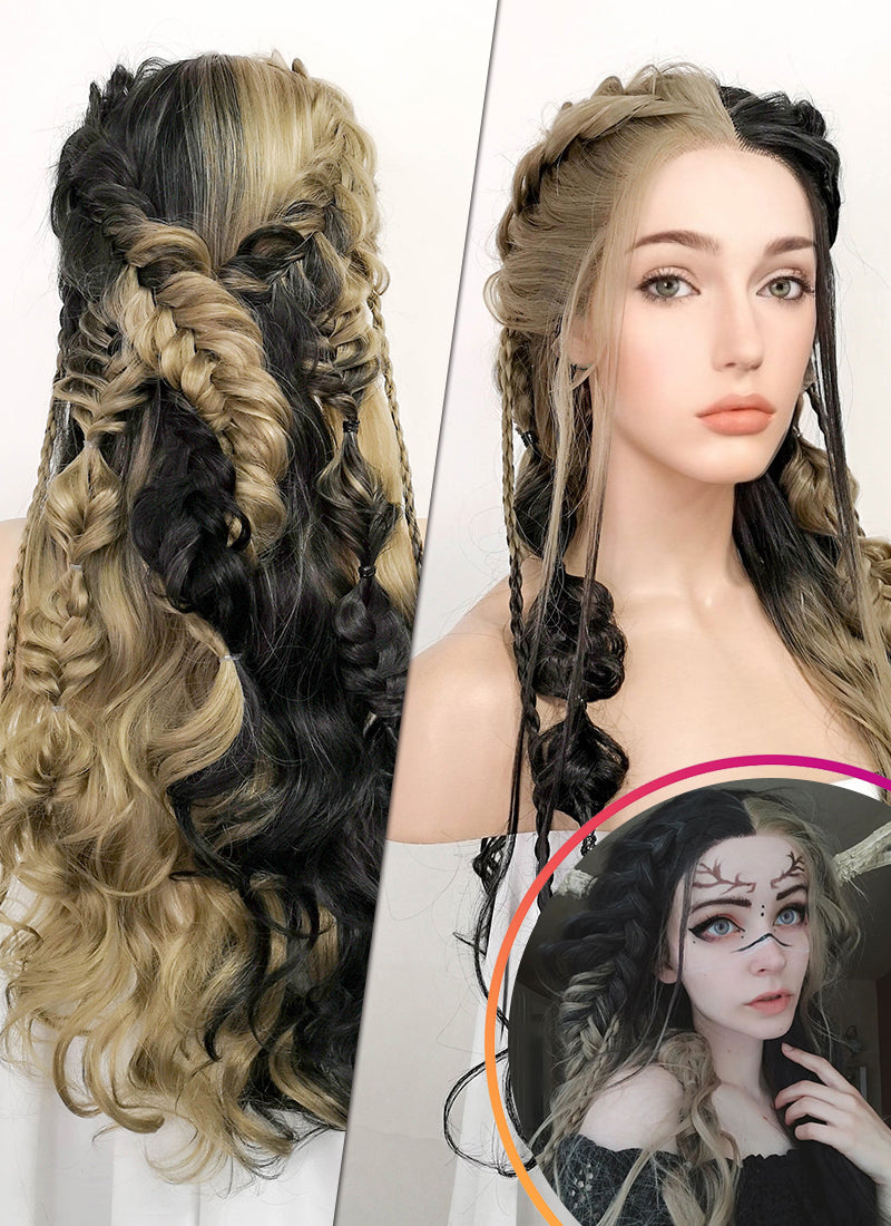 Brunette Braided Lace Front Synthetic Wig