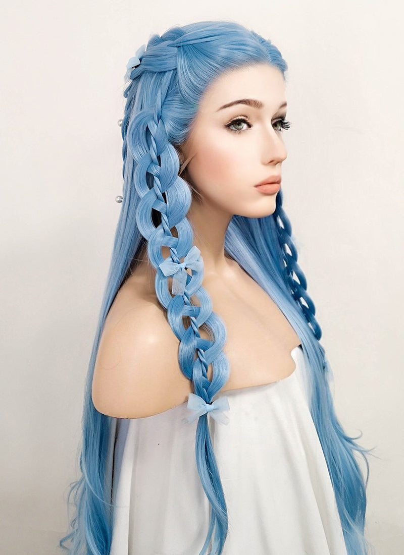 Synthetic Lace Front Wig Braided - Blue Braided Wigs - AliExpress