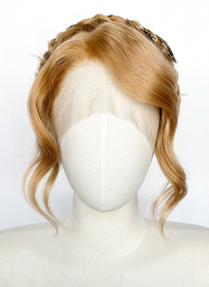 Golden Blonde Braided Lace Front Synthetic Wig