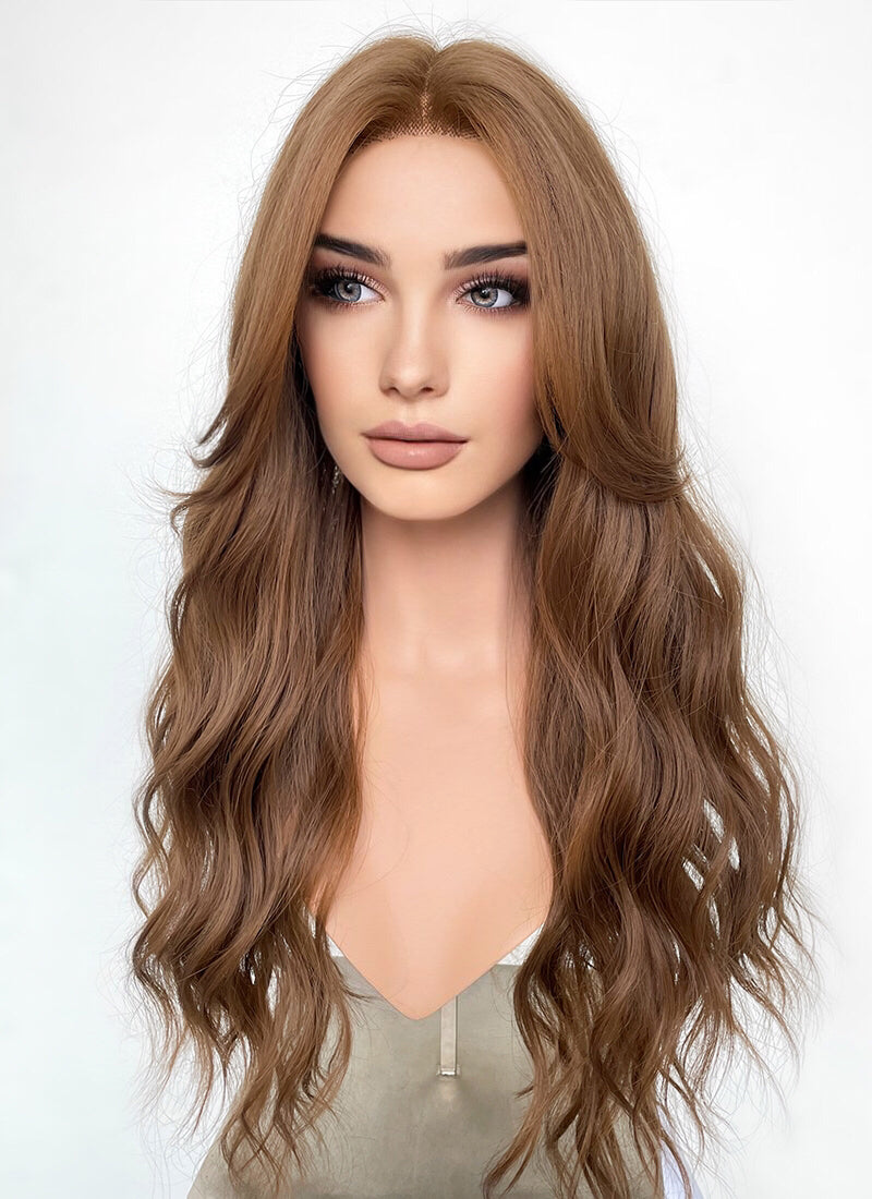 Brown Curtain Bangs Lace Front Wig WigIsFashion wigisfashion ca