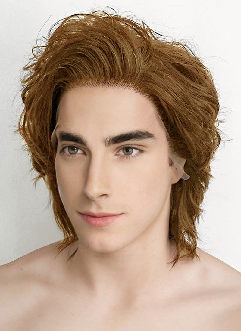 Brown hair wig male sale