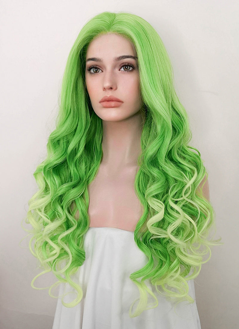 Lace front wig on sale green