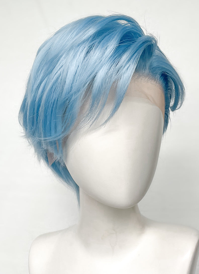 Pastel Blue Straight Lace Front Synthetic Wig LF6021