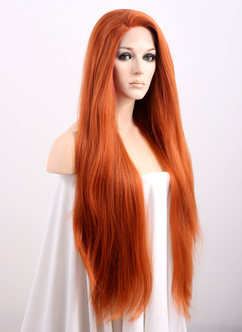 Ginger Straight Yaki Lace Front Synthetic Wig LF624