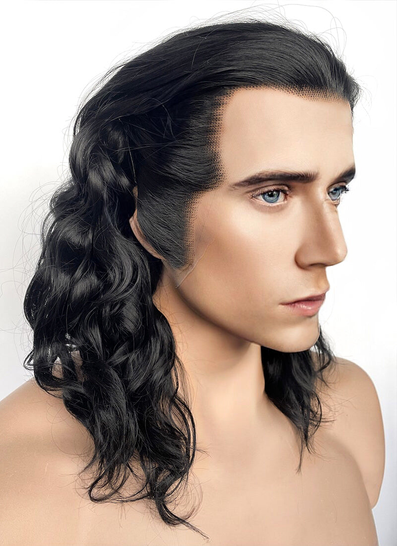 Marvel Loki Black Wavy Lace Front Synthetic Men s Wig LFK5554