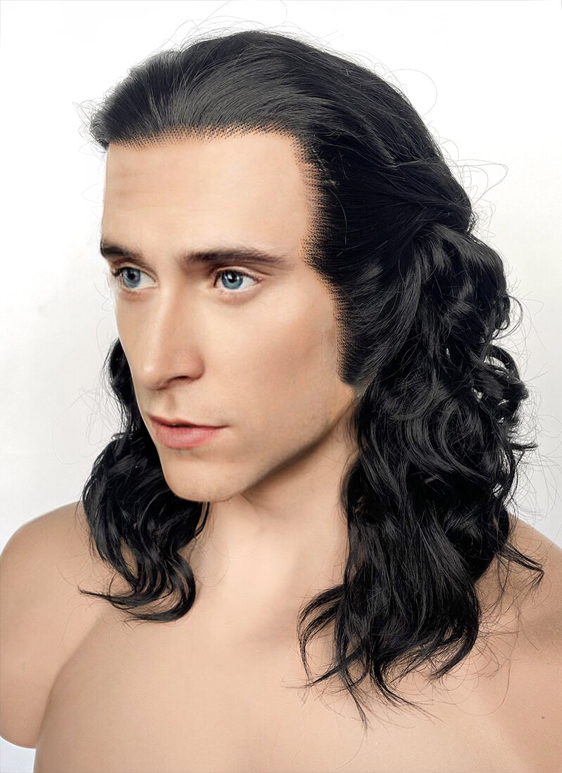 Marvel Loki Black Wavy Lace Front Synthetic Men s Wig LFK5554