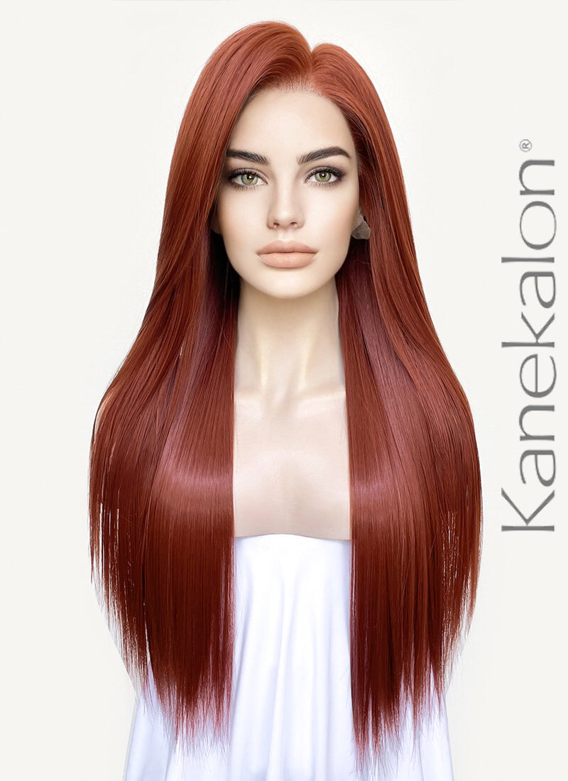 Black Red Ombre Straight Synthetic Wig – Wig Is Fashion