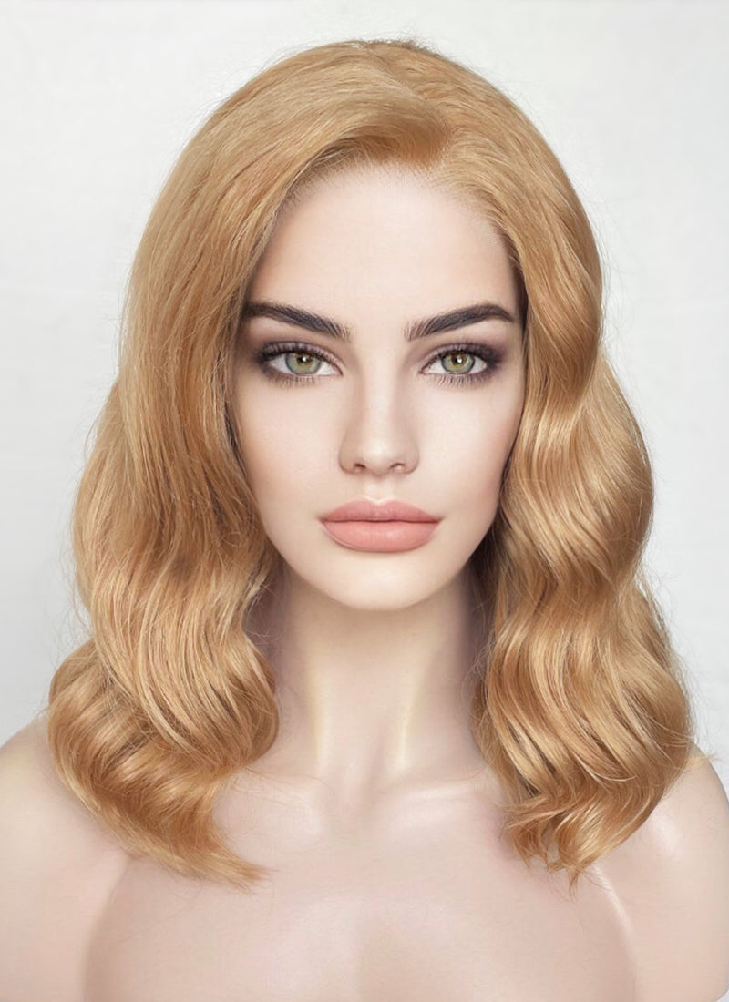 Golden Blonde Wavy Lace Front Synthetic Wig LF1266 wigisfashion ca