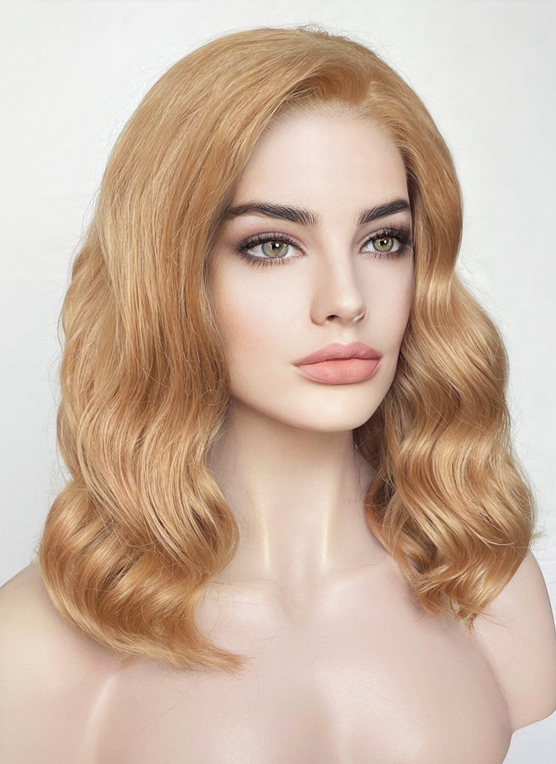 Golden Blonde Wavy Lace Front Synthetic Wig LF1266 wigisfashion ca