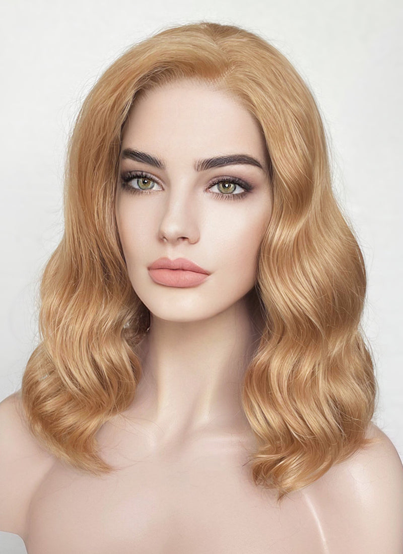 Golden Blonde Wavy Lace Front Synthetic Wig LF1266 wigisfashion ca