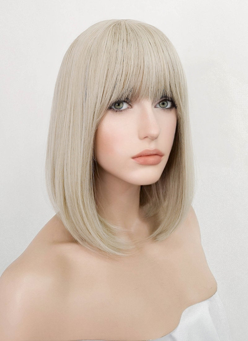 Light Ash Blonde Straight Bob Synthetic Wig NS254