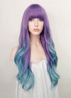 Purple Blue Ombre Wavy Synthetic Wig NS337