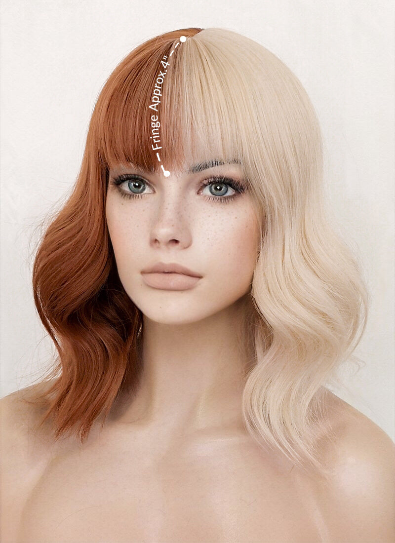 Ginger Blonde Split Color Synthetic Hair Wig WigIsFashion