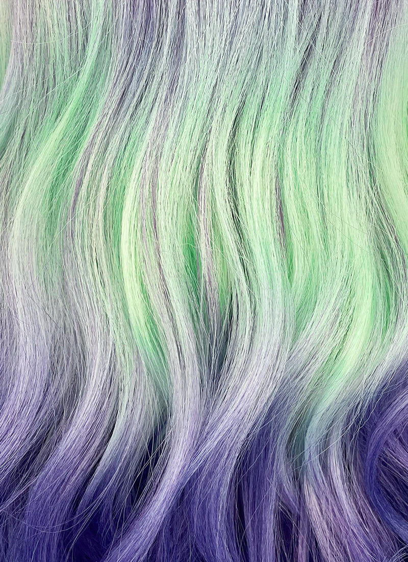 Blue green wig best sale